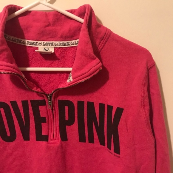 VS Love Pink Quarter-zip Sweatshirt - Picture 4 of 4